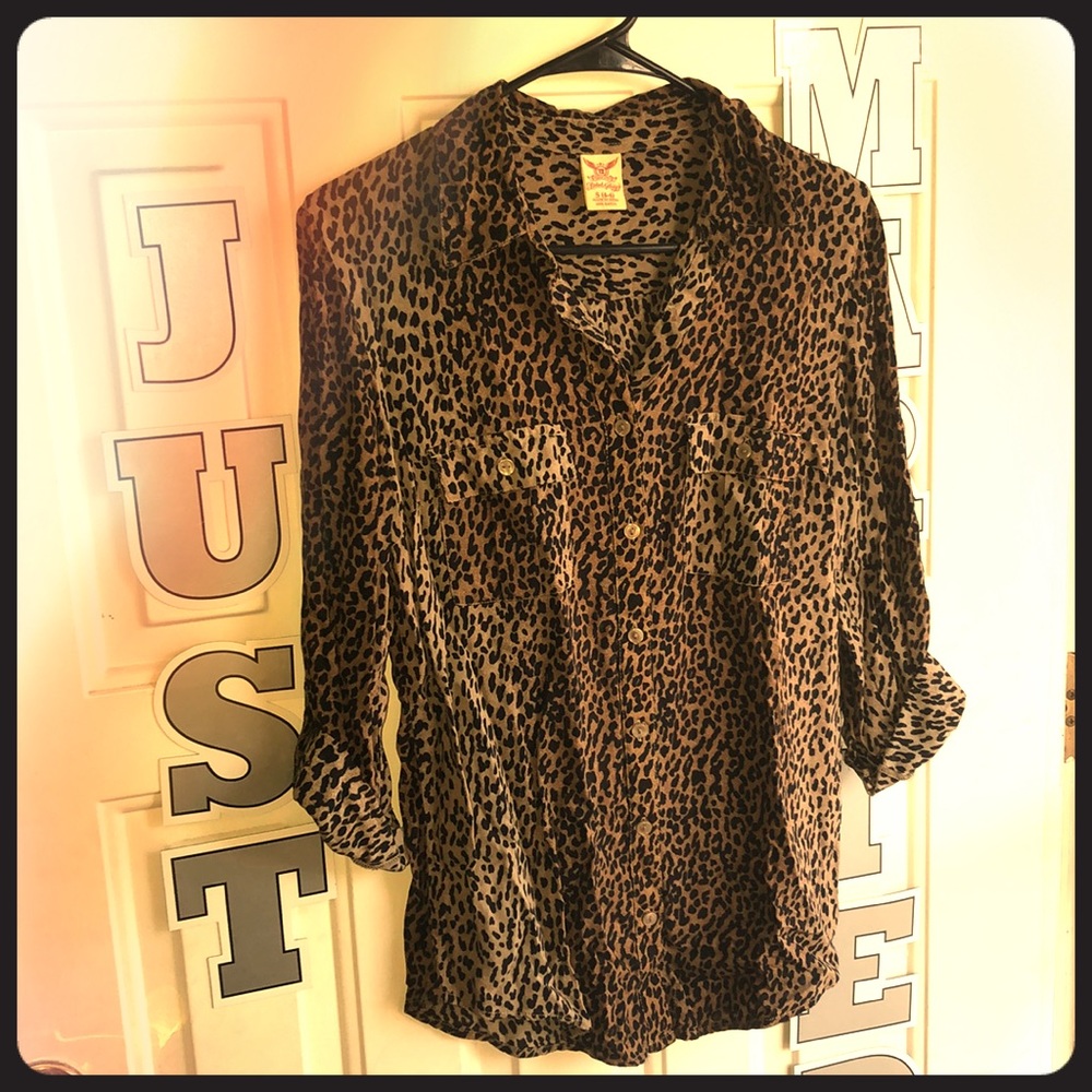 Cheetah button up shirt